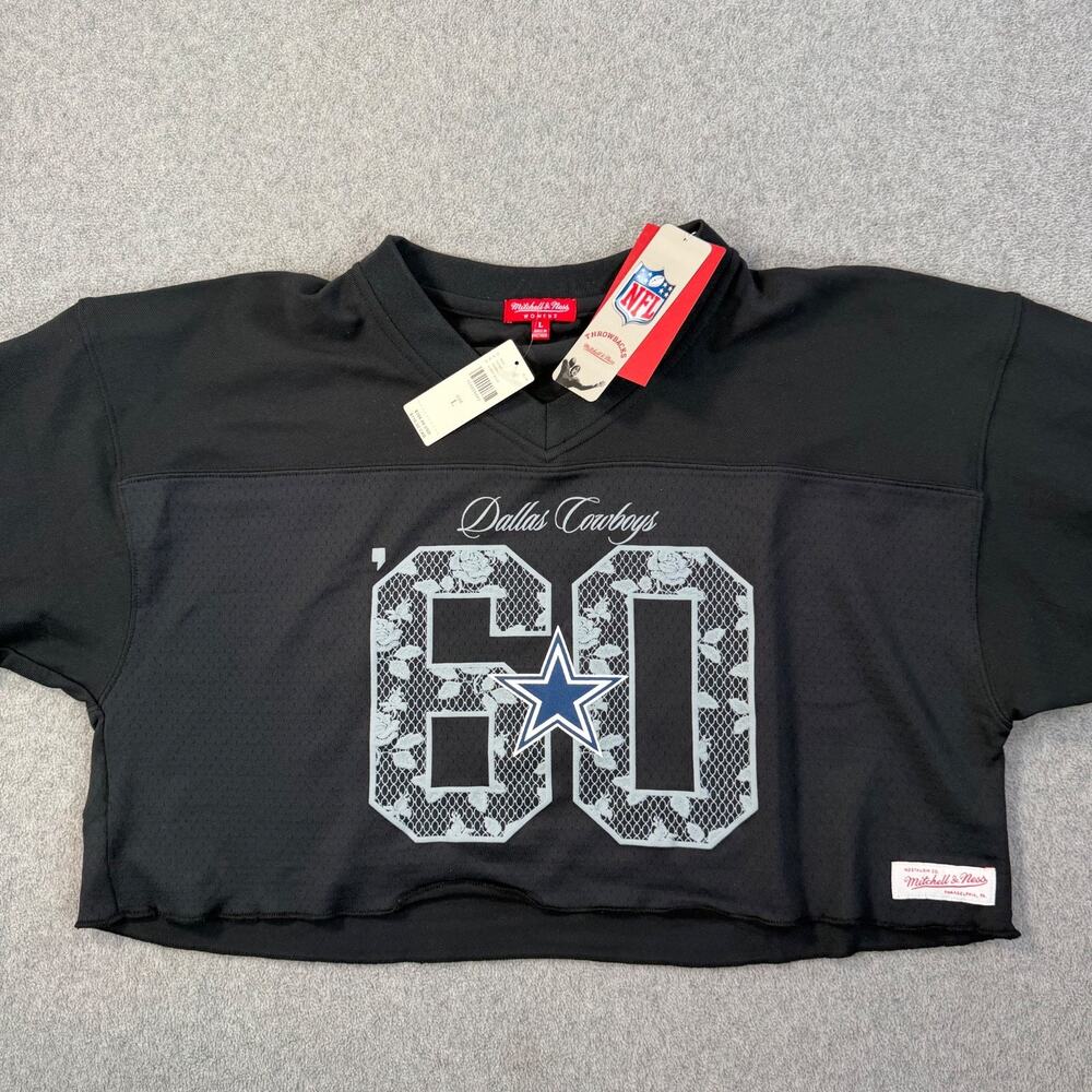 Mitchell & Ness NFL Cropped Jersey Dallas Cowboys Anthropologie Womens Large New